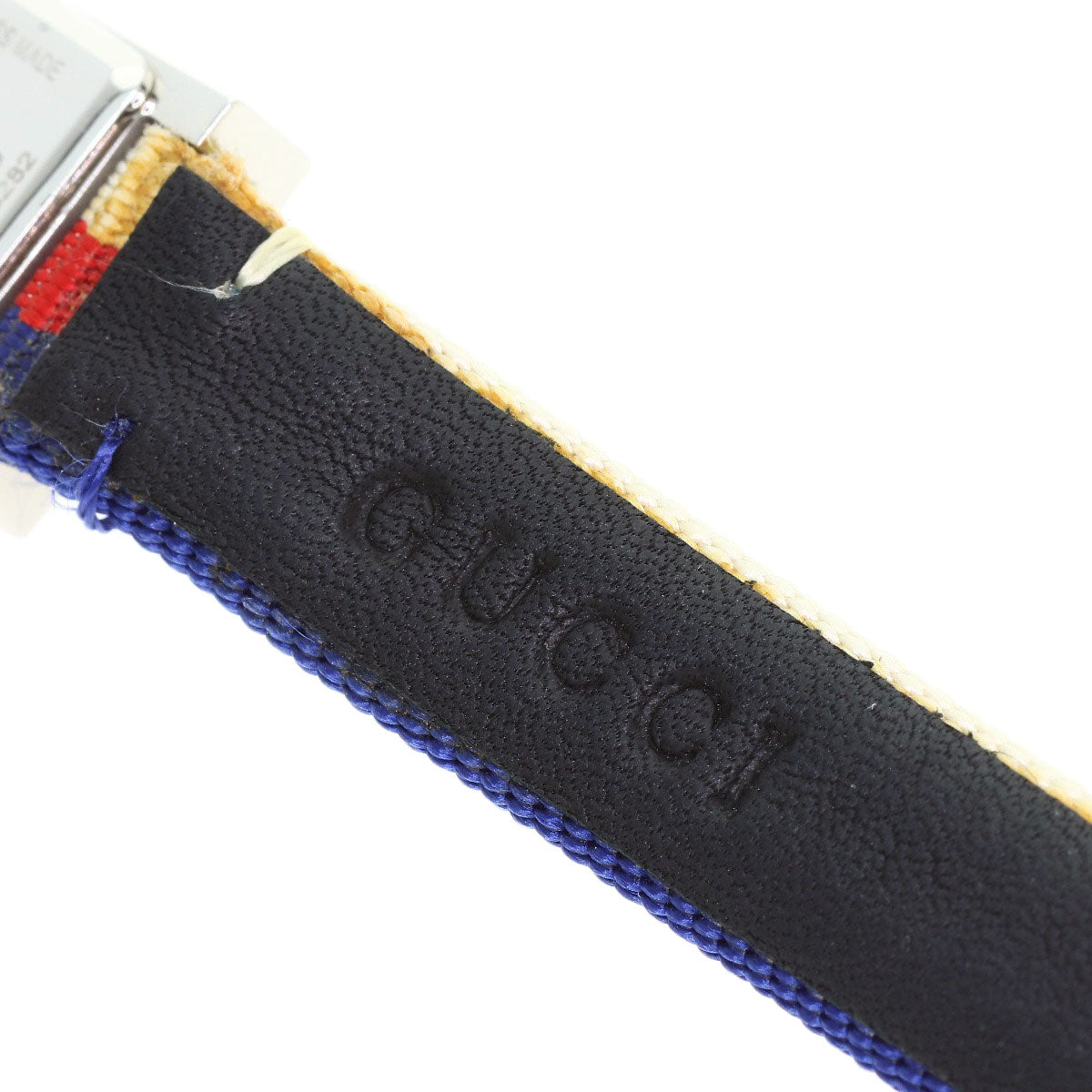 GUCCI G-Frame Rectangular Watches 147.5 Stainless Steel/Leather xCanvas Ladies