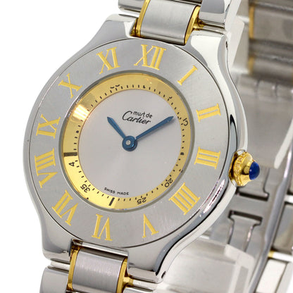 CARTIER Must21 Watches Stainless Steel/SSxGP unisex