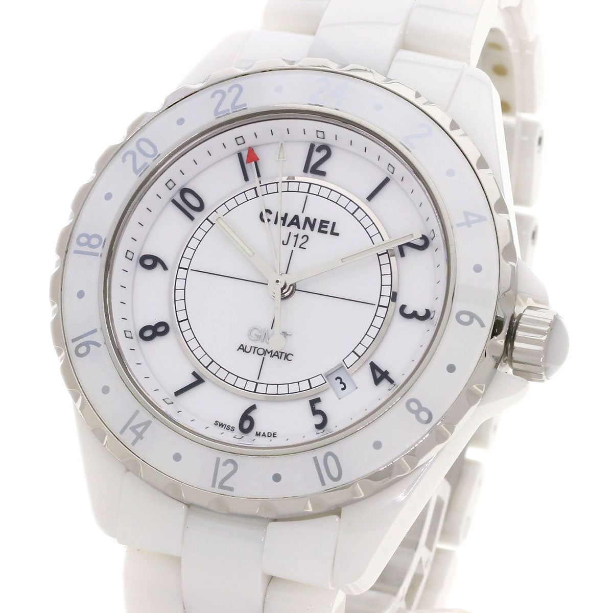 CHANEL J12 1.7" GMT Watches H2126 Ceramic/Ceramic mens
