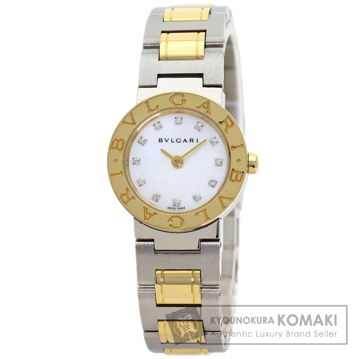BVLGARI BVLGARI BVLGARI 12P Diamond Watches BB23SG Stainless Steel/SSxK18YG Ladies