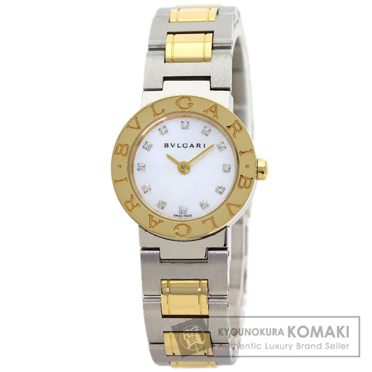 BVLGARI BVLGARI BVLGARI 12P Diamond Watches BB23SG Stainless Steel/SSxK18YG Ladies