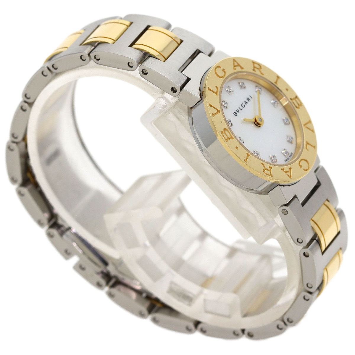 BVLGARI BVLGARI BVLGARI 12P Diamond Watches BB23SG Stainless Steel/SSxK18YG Ladies