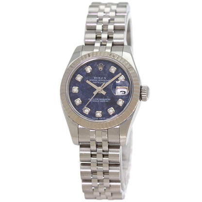 ROLEX Datejust 10P Diamond Sodalite Watches 179174G Stainless Steel/Stainless Steel Ladies