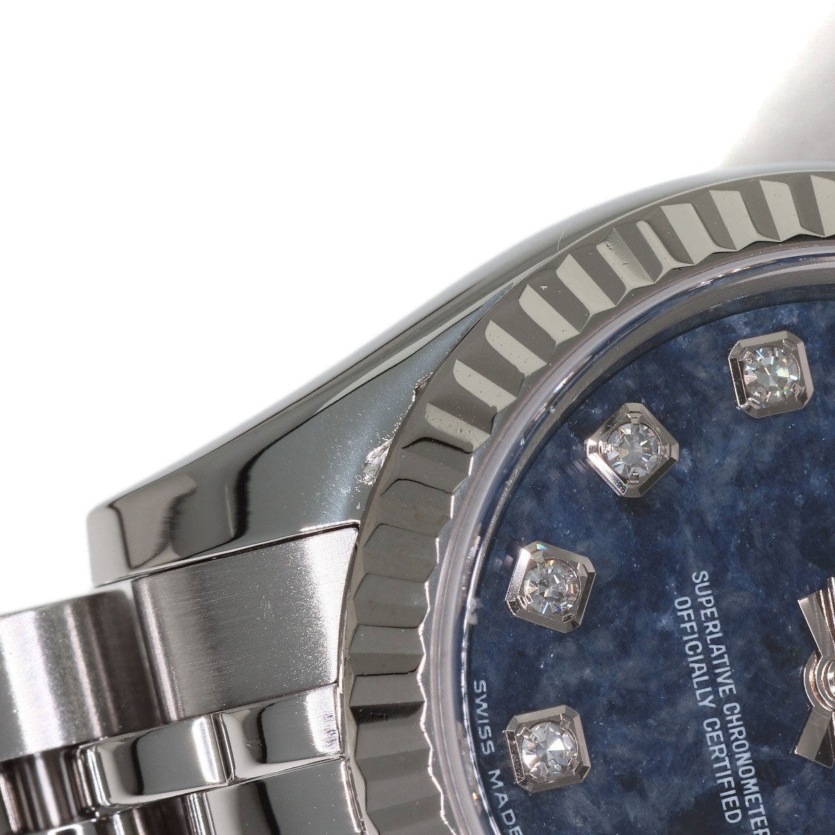 ROLEX Datejust 10P Diamond Sodalite Watches 179174G Stainless Steel/Stainless Steel Ladies