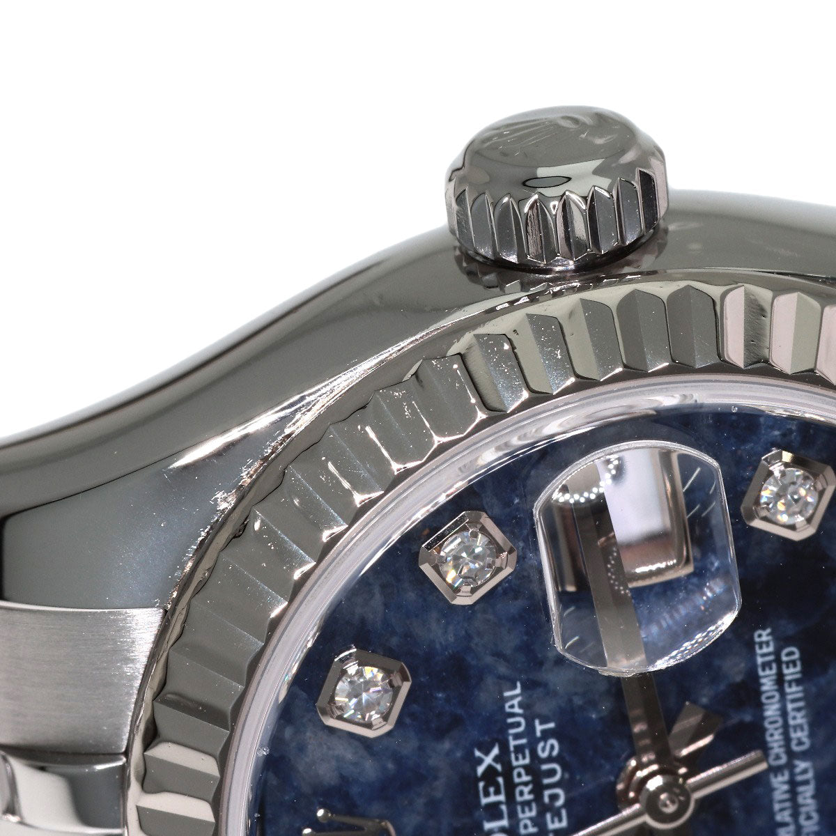 ROLEX Datejust 10P Diamond Sodalite Watches 179174G Stainless Steel/Stainless Steel Ladies