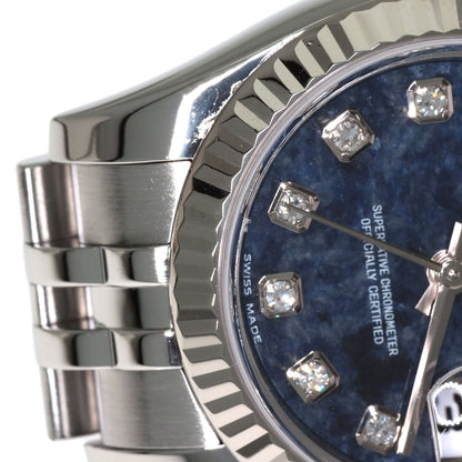 ROLEX Datejust 10P Diamond Sodalite Watches 179174G Stainless Steel/Stainless Steel Ladies