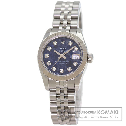 ROLEX Datejust 10P Diamond Sodalite Watches 179174G Stainless Steel/Stainless Steel Ladies