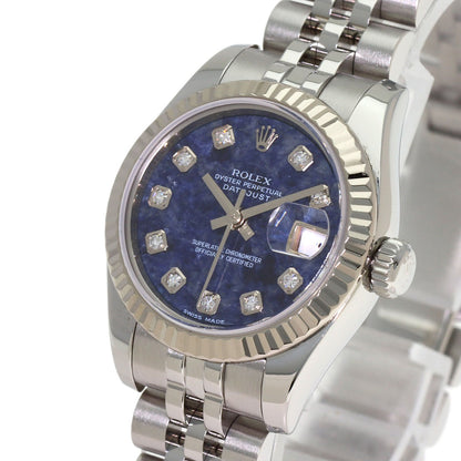 ROLEX Datejust 10P Diamond Sodalite Watches 179174G Stainless Steel/Stainless Steel Ladies