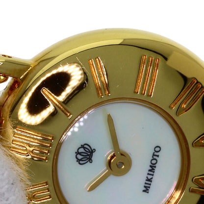 MIKIMOTO Pearl Pearl Pendant Watch Watches Gold Plated Ladies