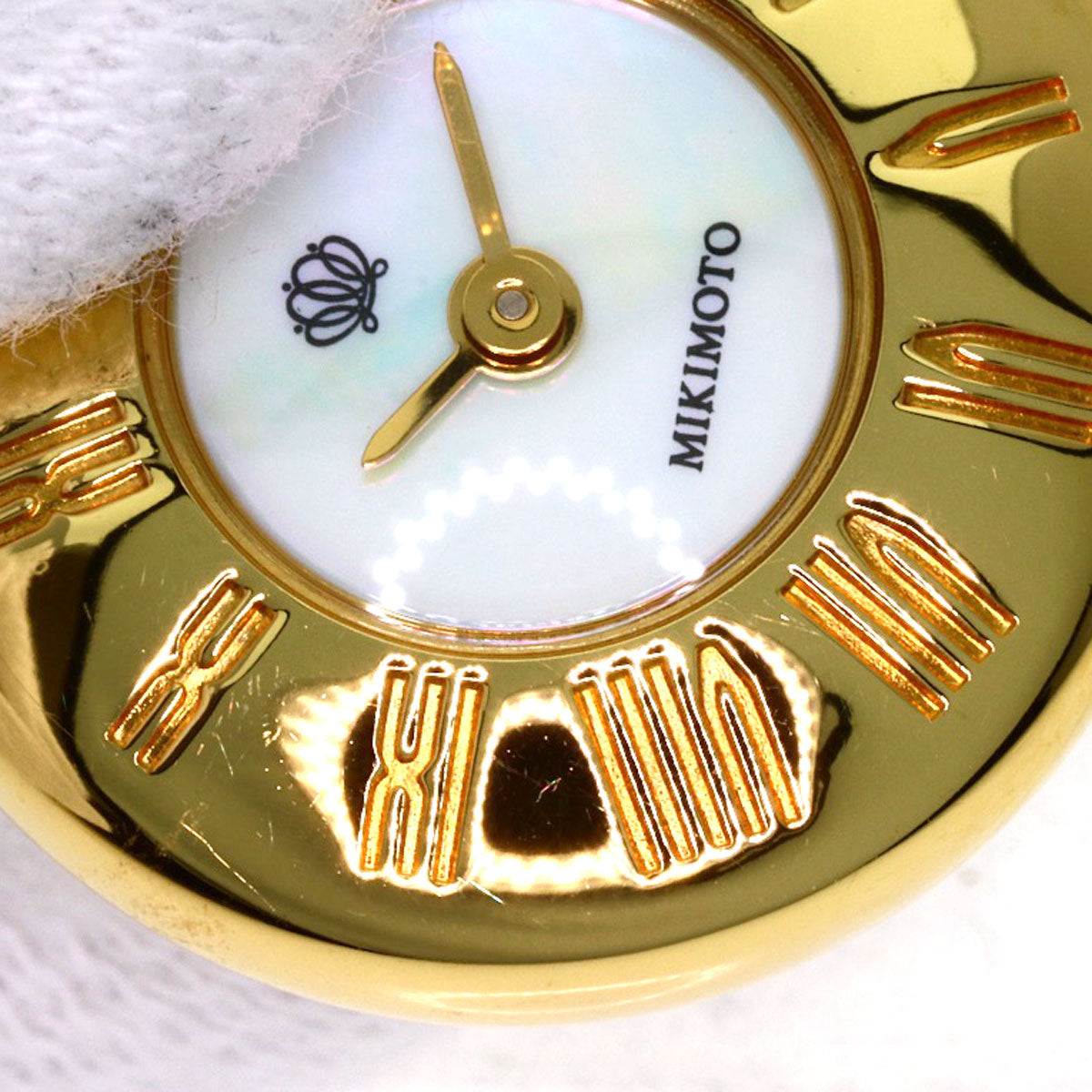 MIKIMOTO Pearl Pearl Pendant Watch Watches Gold Plated Ladies
