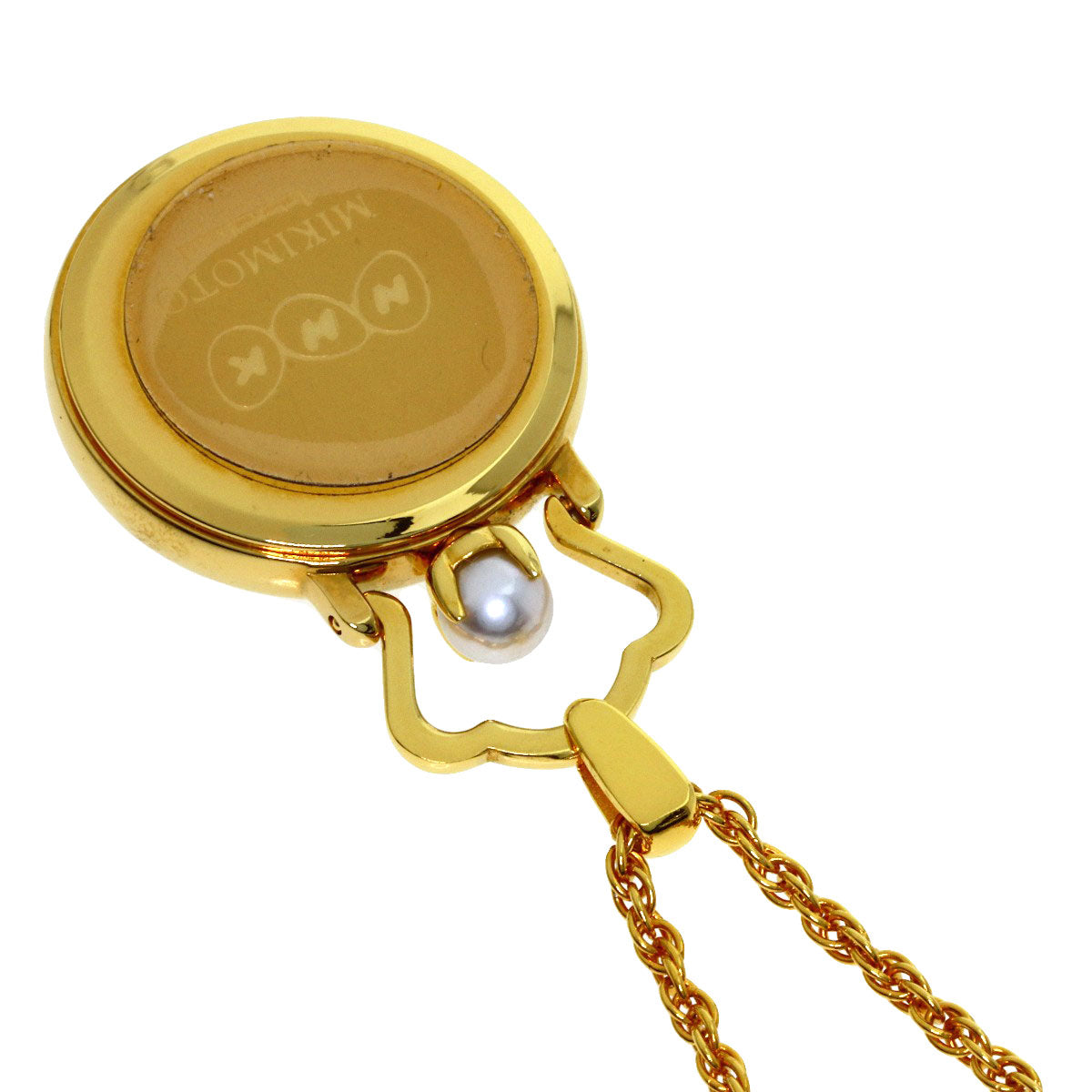 MIKIMOTO Pearl Pearl Pendant Watch Watches Gold Plated Ladies