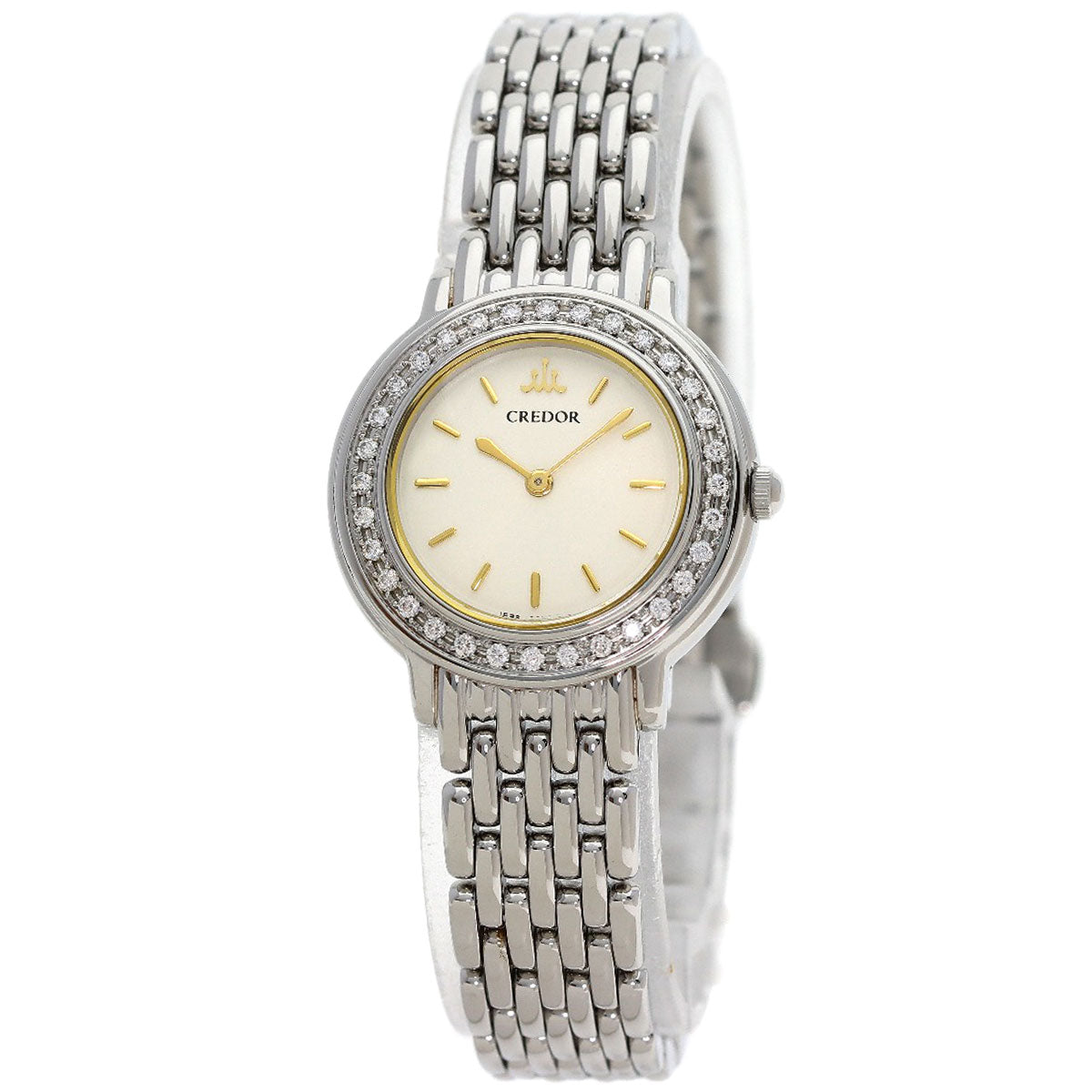 SEIKO CREDOR DiamondBezel Watches 1E70-0AW0 Stainless Steel/Stainless Steel Ladies