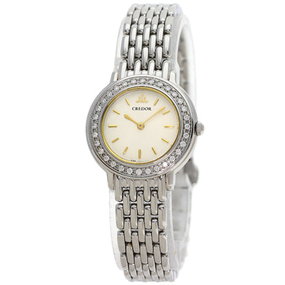 SEIKO CREDOR DiamondBezel Watches 1E70-0AW0 Stainless Steel/Stainless Steel Ladies