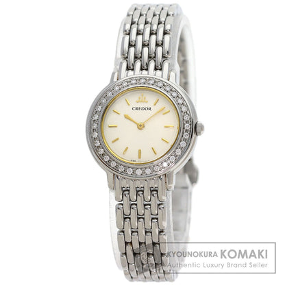 SEIKO CREDOR DiamondBezel Watches 1E70-0AW0 Stainless Steel/Stainless Steel Ladies