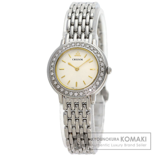 SEIKO CREDOR DiamondBezel Watches 1E70-0AW0 Stainless Steel/Stainless Steel Ladies