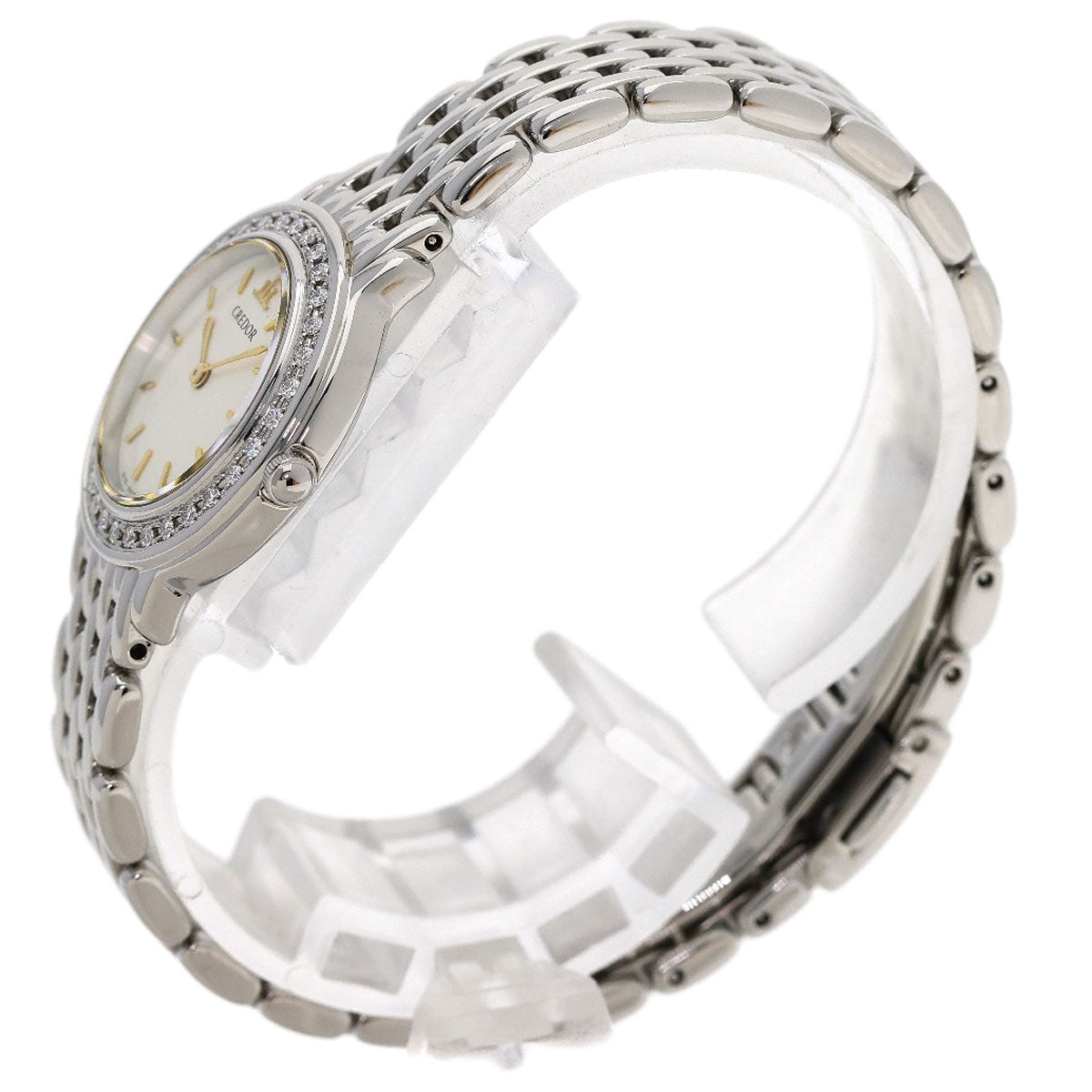 SEIKO CREDOR DiamondBezel Watches 1E70-0AW0 Stainless Steel/Stainless Steel Ladies