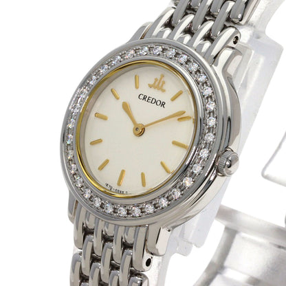 SEIKO CREDOR DiamondBezel Watches 1E70-0AW0 Stainless Steel/Stainless Steel Ladies