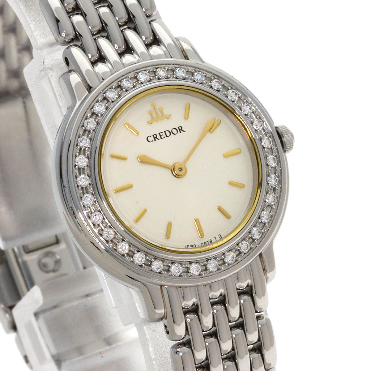 SEIKO CREDOR DiamondBezel Watches 1E70-0AW0 Stainless Steel/Stainless Steel Ladies