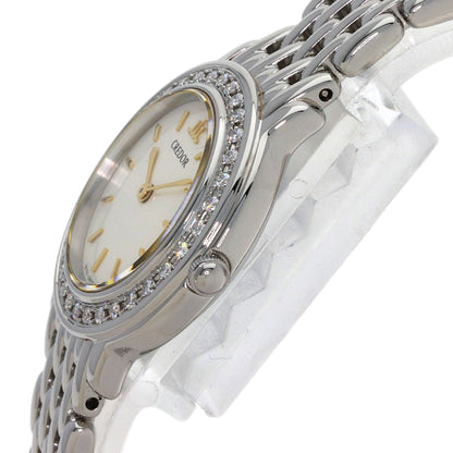 SEIKO CREDOR DiamondBezel Watches 1E70-0AW0 Stainless Steel/Stainless Steel Ladies