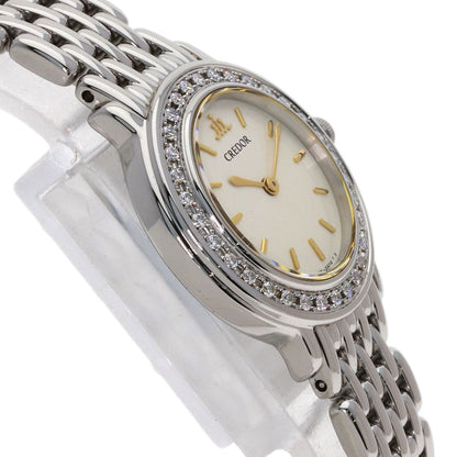SEIKO CREDOR DiamondBezel Watches 1E70-0AW0 Stainless Steel/Stainless Steel Ladies