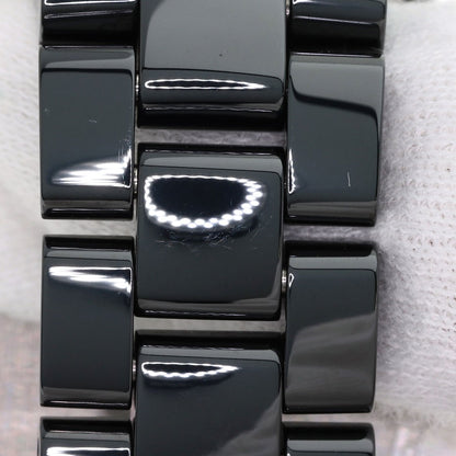 CHANEL J12 Chronograph 1.6" 9P Diamond Watches H2419 Ceramic/Ceramic mens