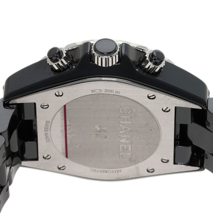 CHANEL J12 Chronograph 1.6" 9P Diamond Watches H2419 Ceramic/Ceramic mens