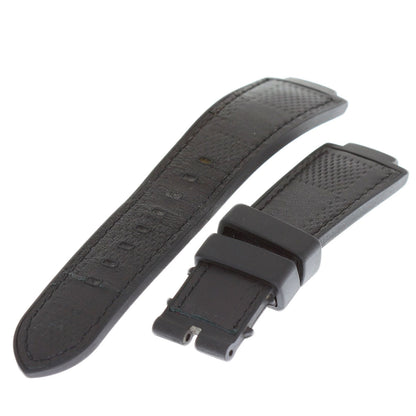 LOUIS VUITTON Tambour in Black Chronograph Watches Q112J Stainless Steel/Leather mens