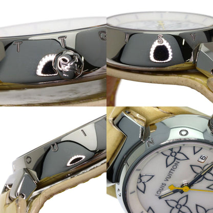 LOUIS VUITTON Tambour Watches Q121C Stainless Steel/Enamel Ladies