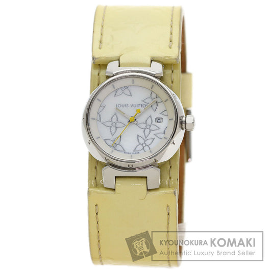 LOUIS VUITTON Tambour Watches Q121C Stainless Steel/Enamel Ladies