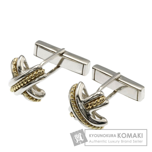 TIFFANY&Co. Signature cross cuffs Silver 18K Yellow Goldmens [Used]