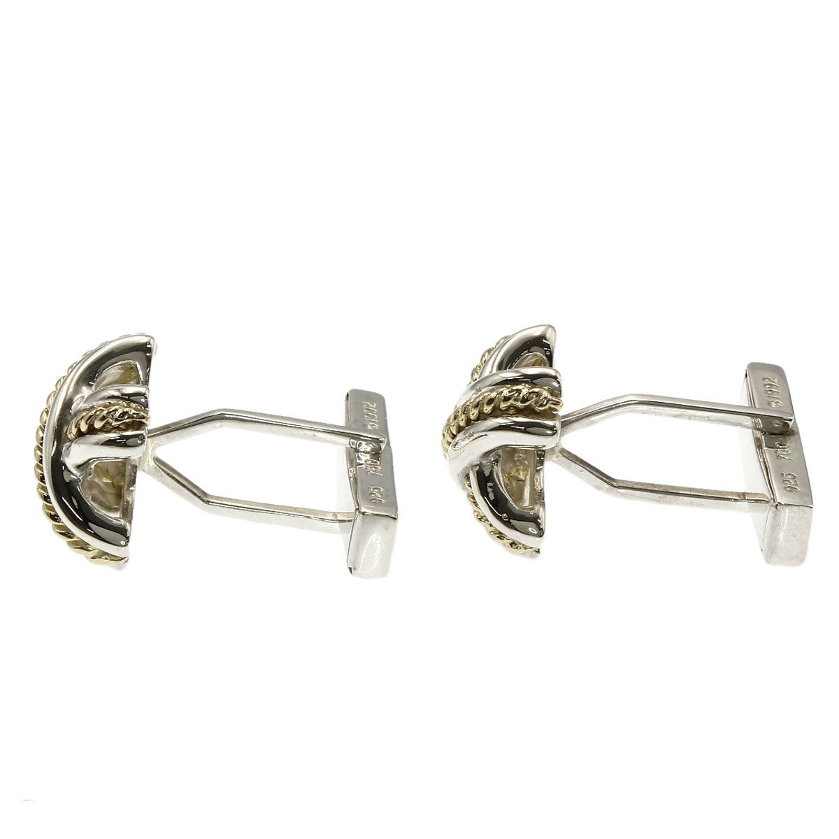 TIFFANY&Co. Signature cross cuffs Silver 18K Yellow Goldmens [Used]