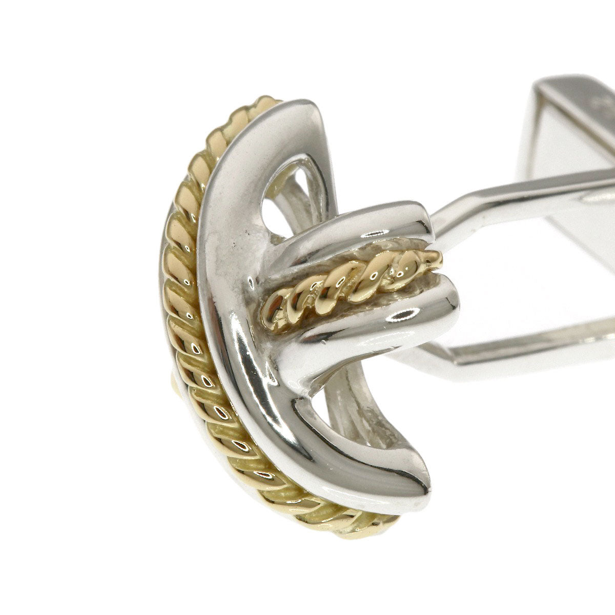 TIFFANY&Co. Signature cross cuffs Silver 18K Yellow Goldmens [Used]