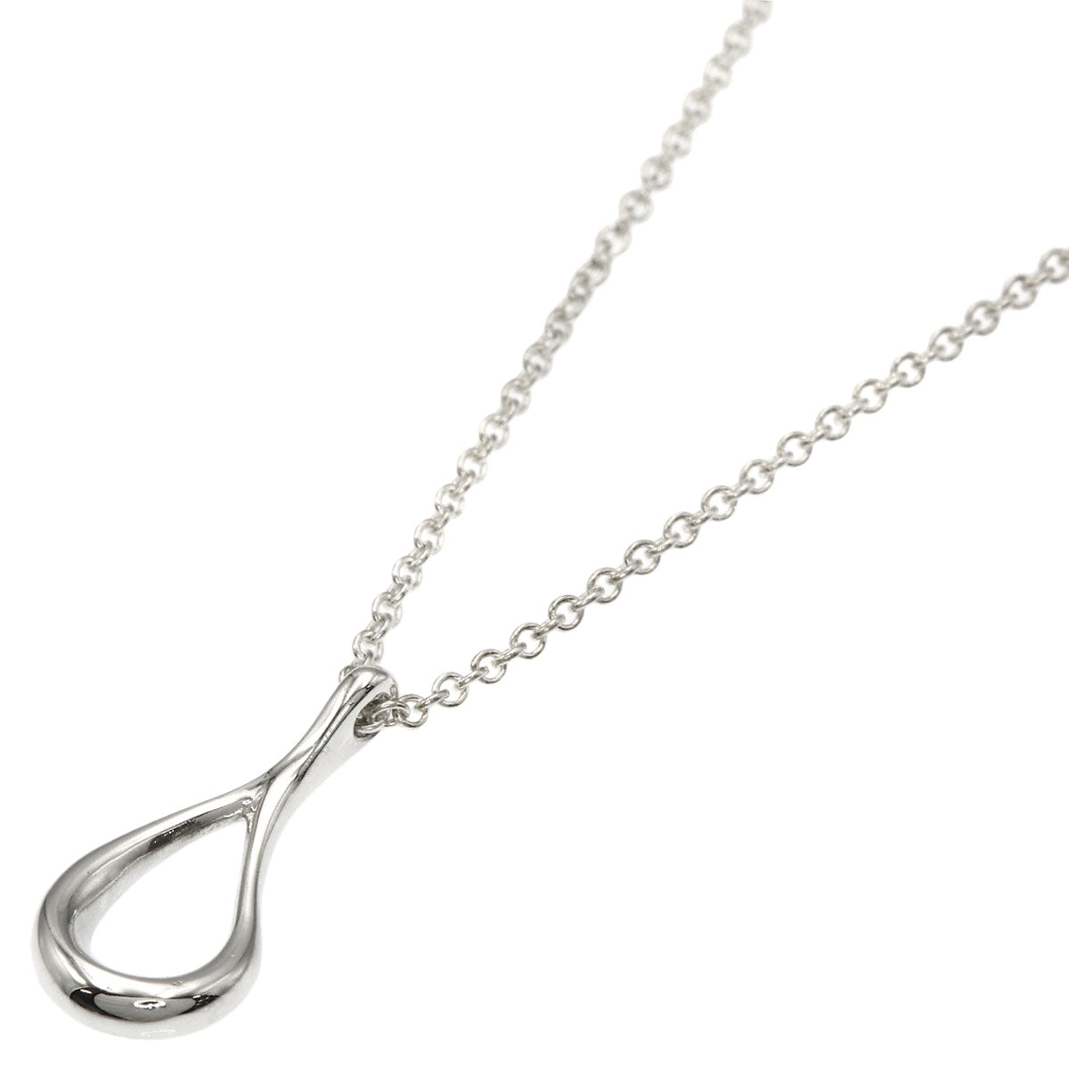 TIFFANY&Co. Open teardrop Necklace Silver Ladies [Used]