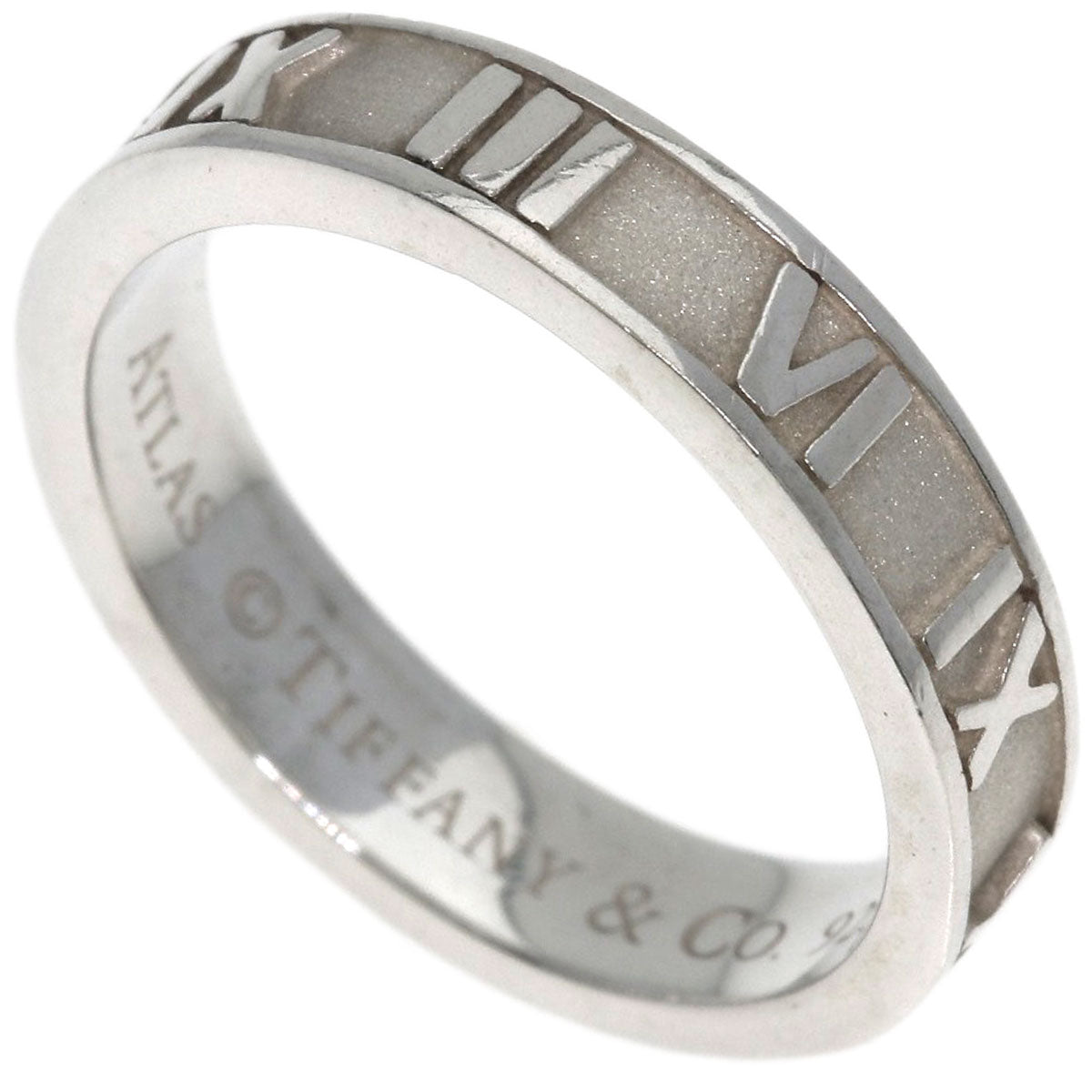 TIFFANY&Co. Atlas narrow Ring Silver Ladies [Used]
