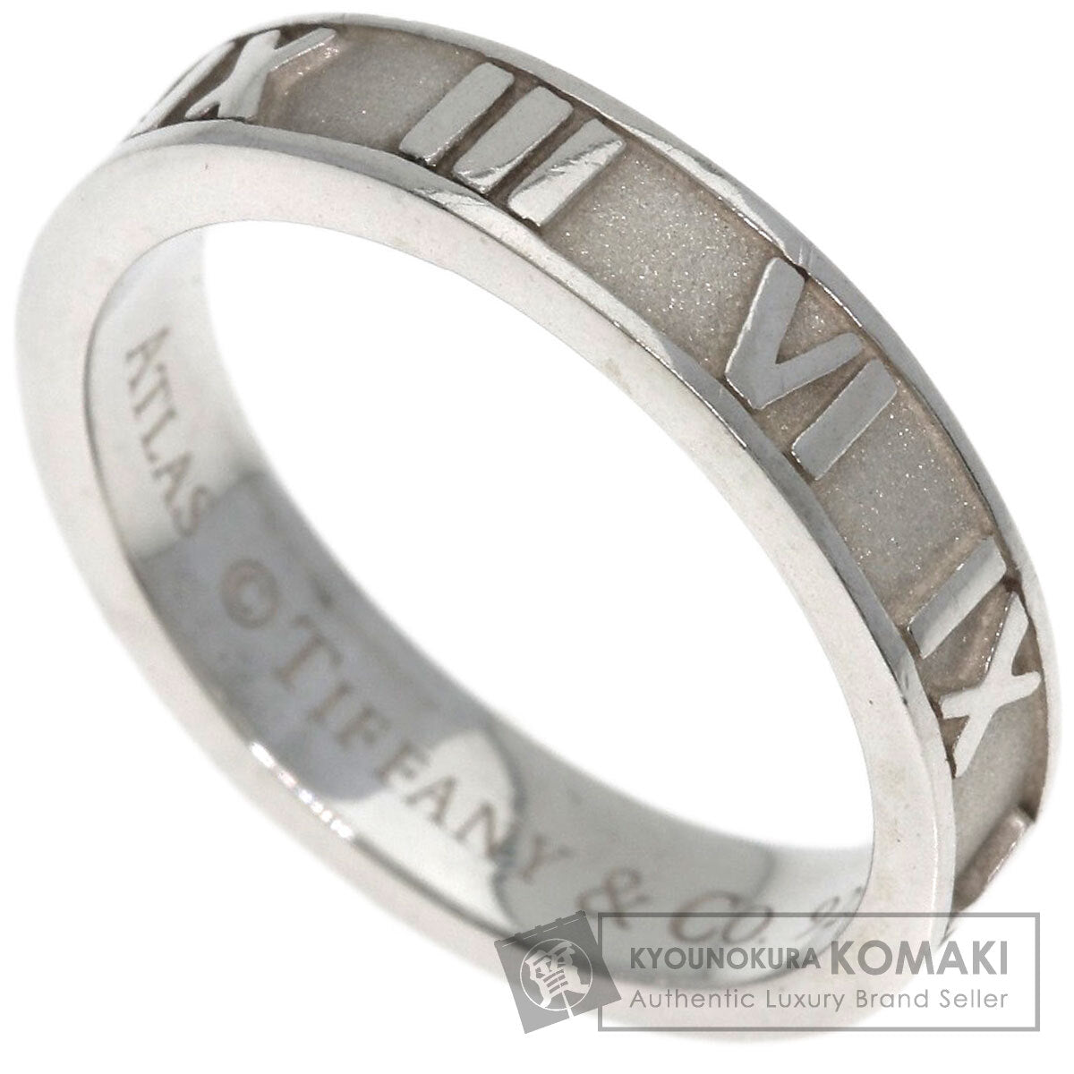 TIFFANY&Co. Atlas narrow Ring Silver Ladies [Used]