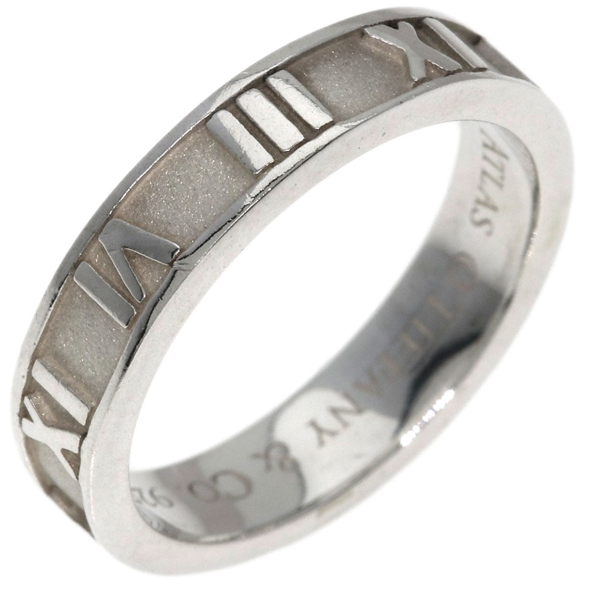 TIFFANY&Co. Atlas narrow Ring Silver Ladies [Used]