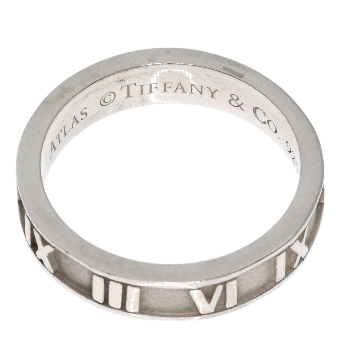 TIFFANY&Co. Atlas narrow Ring Silver Ladies [Used]