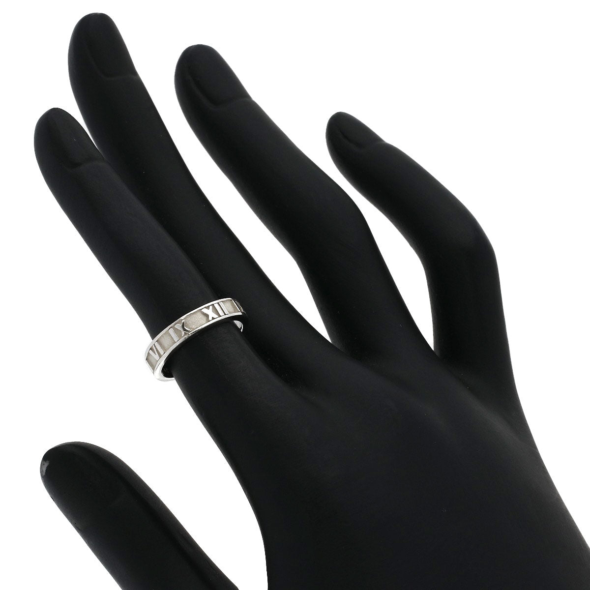 TIFFANY&Co. Atlas narrow Ring Silver Ladies [Used]