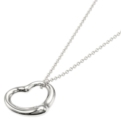 TIFFANY&Co. Open heart Necklace Silver Ladies [Used]