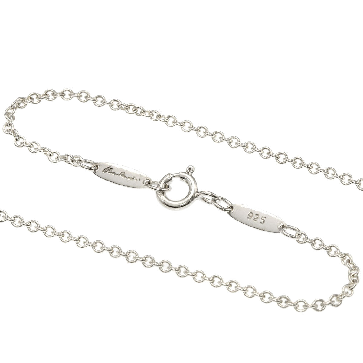 TIFFANY&Co. Open heart Necklace Silver Ladies [Used]