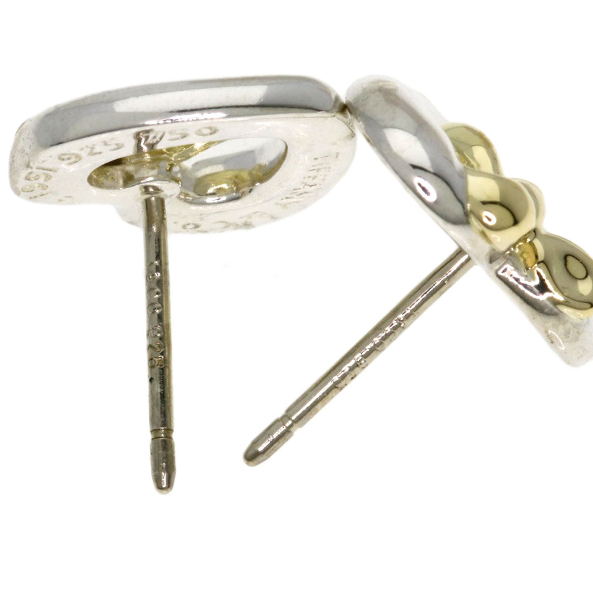 TIFFANY&Co. Heart with Bow earring Silver 18K Yellow GoldLadies [Used]