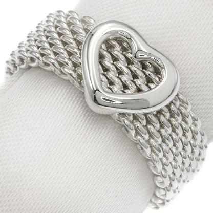 TIFFANY&Co. Mesh Heart Ring Silver Ladies [Used]