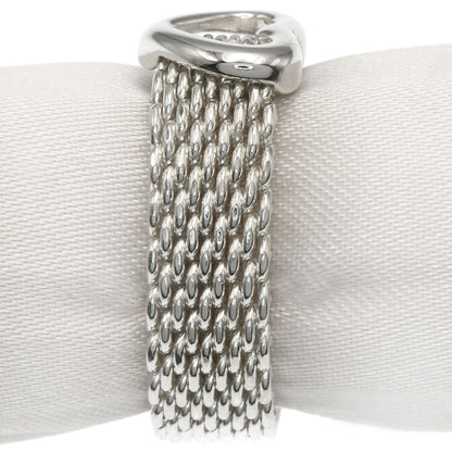 TIFFANY&Co. Mesh Heart Ring Silver Ladies [Used]