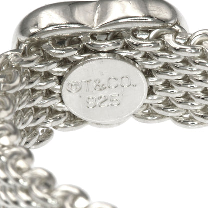 TIFFANY&Co. Mesh Heart Ring Silver Ladies [Used]