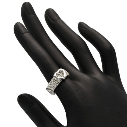 TIFFANY&Co. Mesh Heart Ring Silver Ladies [Used]
