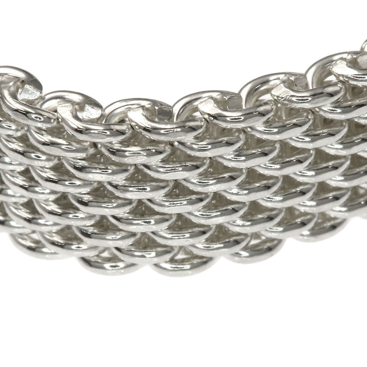 TIFFANY&Co. Mesh Heart Ring Silver Ladies [Used]