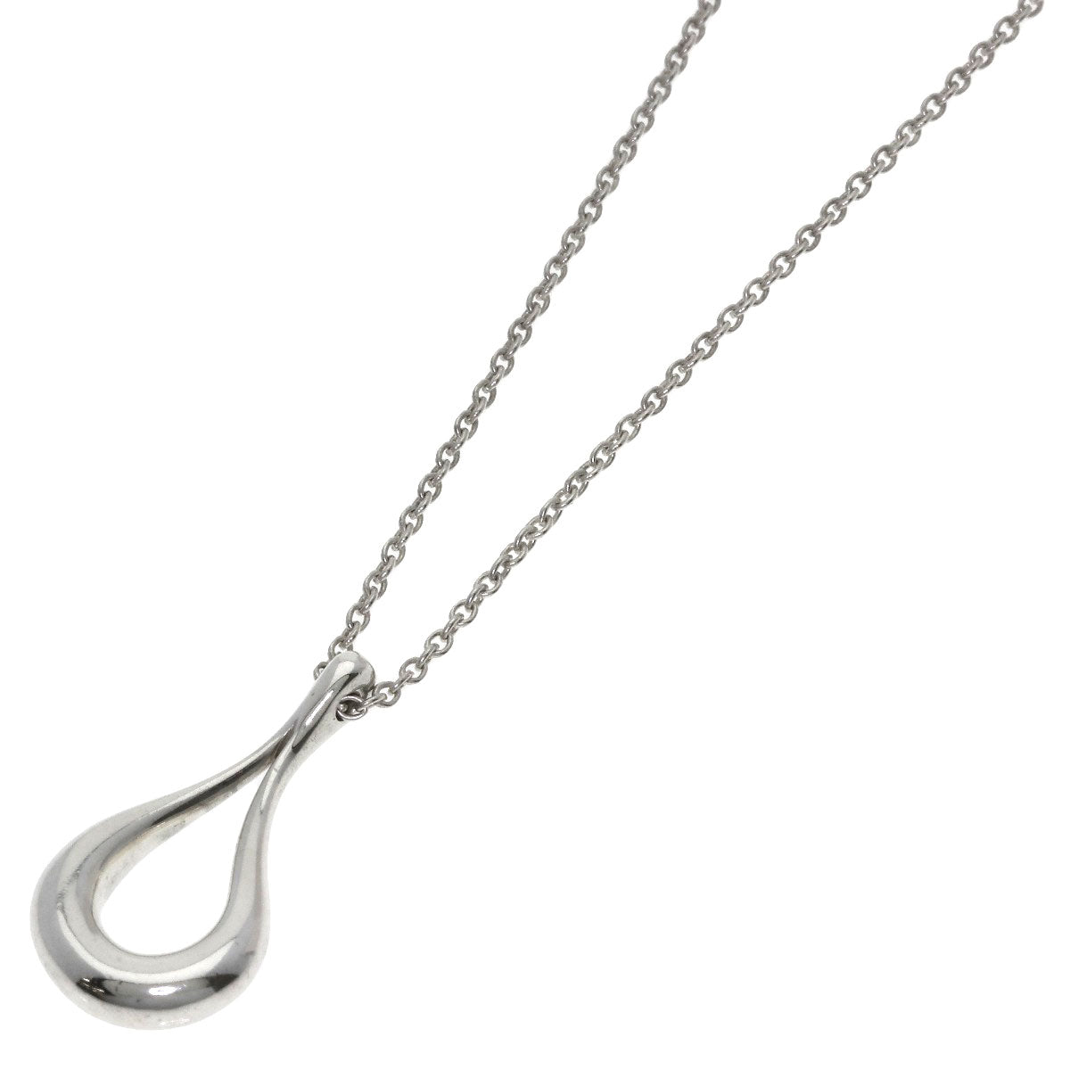 TIFFANY&Co. open teardrop Necklace Silver Ladies [Used]