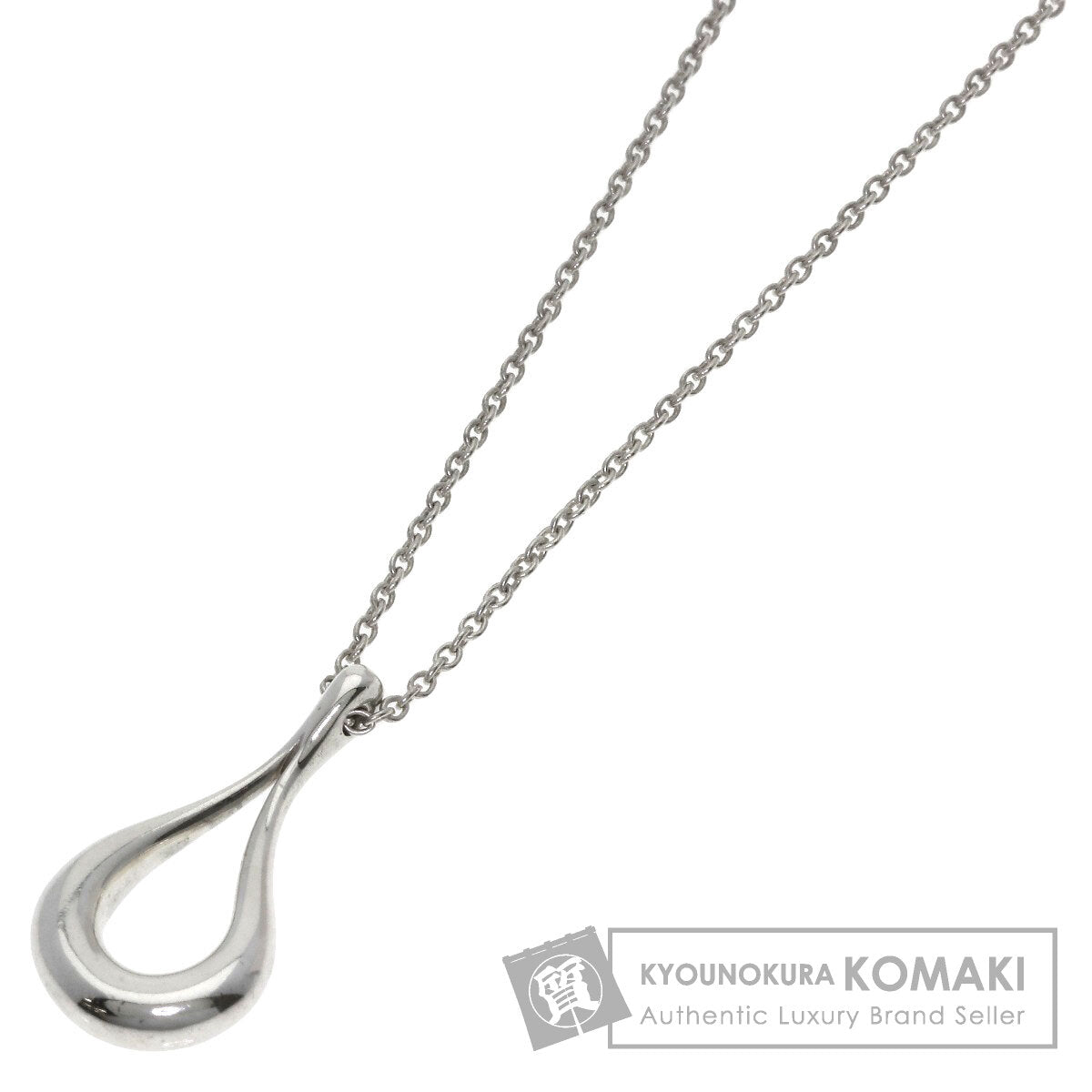 TIFFANY&Co. open teardrop Necklace Silver Ladies [Used]