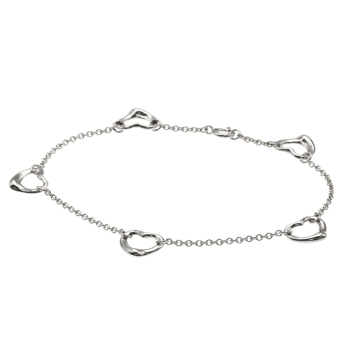 TIFFANY&Co. 5P open heart Bracelet Silver Ladies [Used]