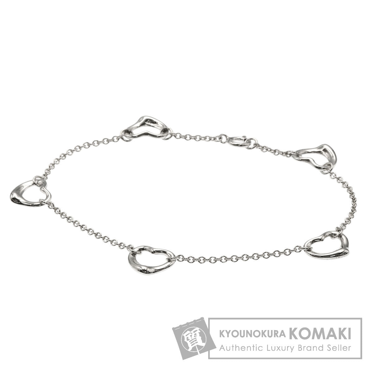 TIFFANY&Co. 5P open heart Bracelet Silver Ladies [Used]